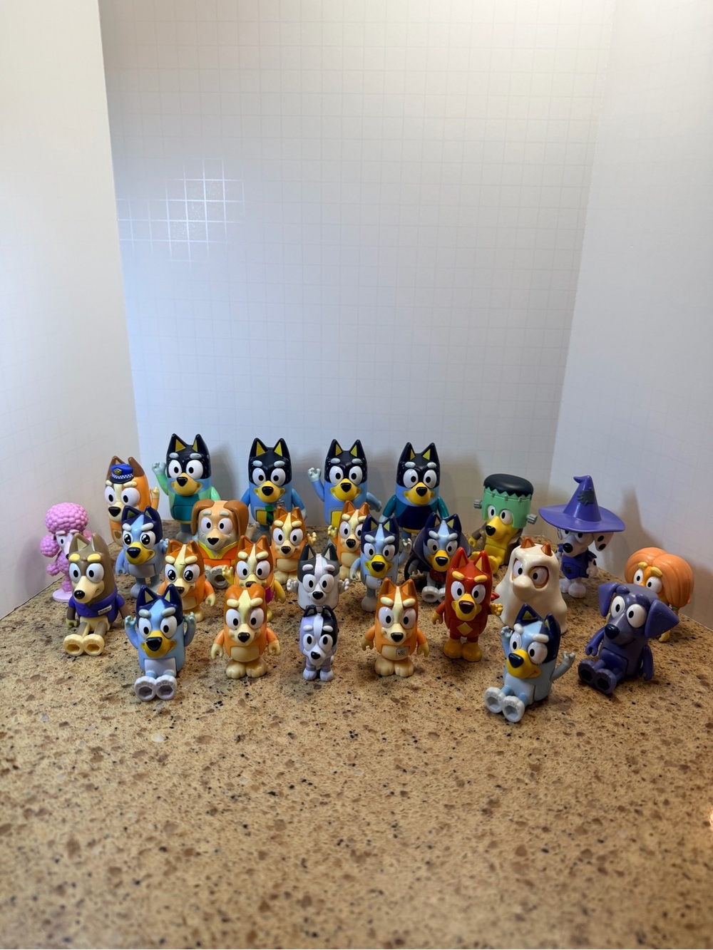 Bluey Collectible Play Figures - Assorted Lot of 27 in all